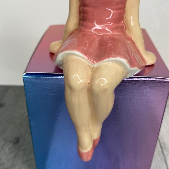 Vintage Signed July 1977 Ballerina Beauty Pink Dress Shoes Statue - Picture 8 of 15